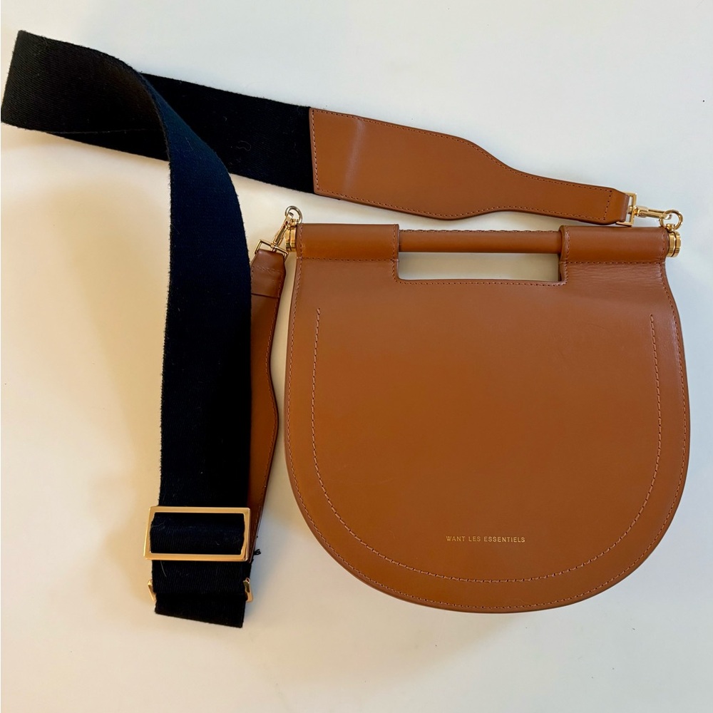 WANT Les Essentiels Brown and Black Crossbody Bag